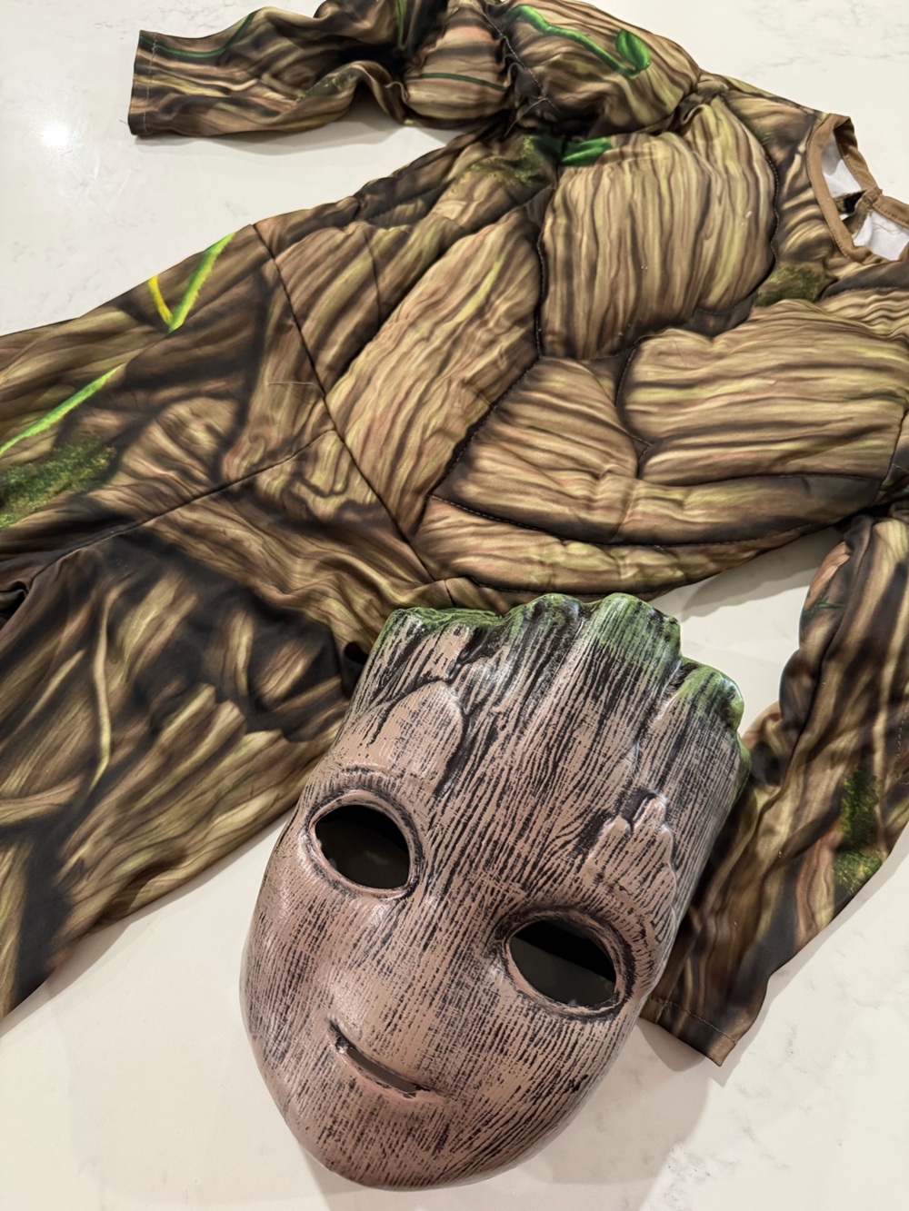 Tree Guardian Kids Costume - Brown and Green Woodland Outfit with Mask